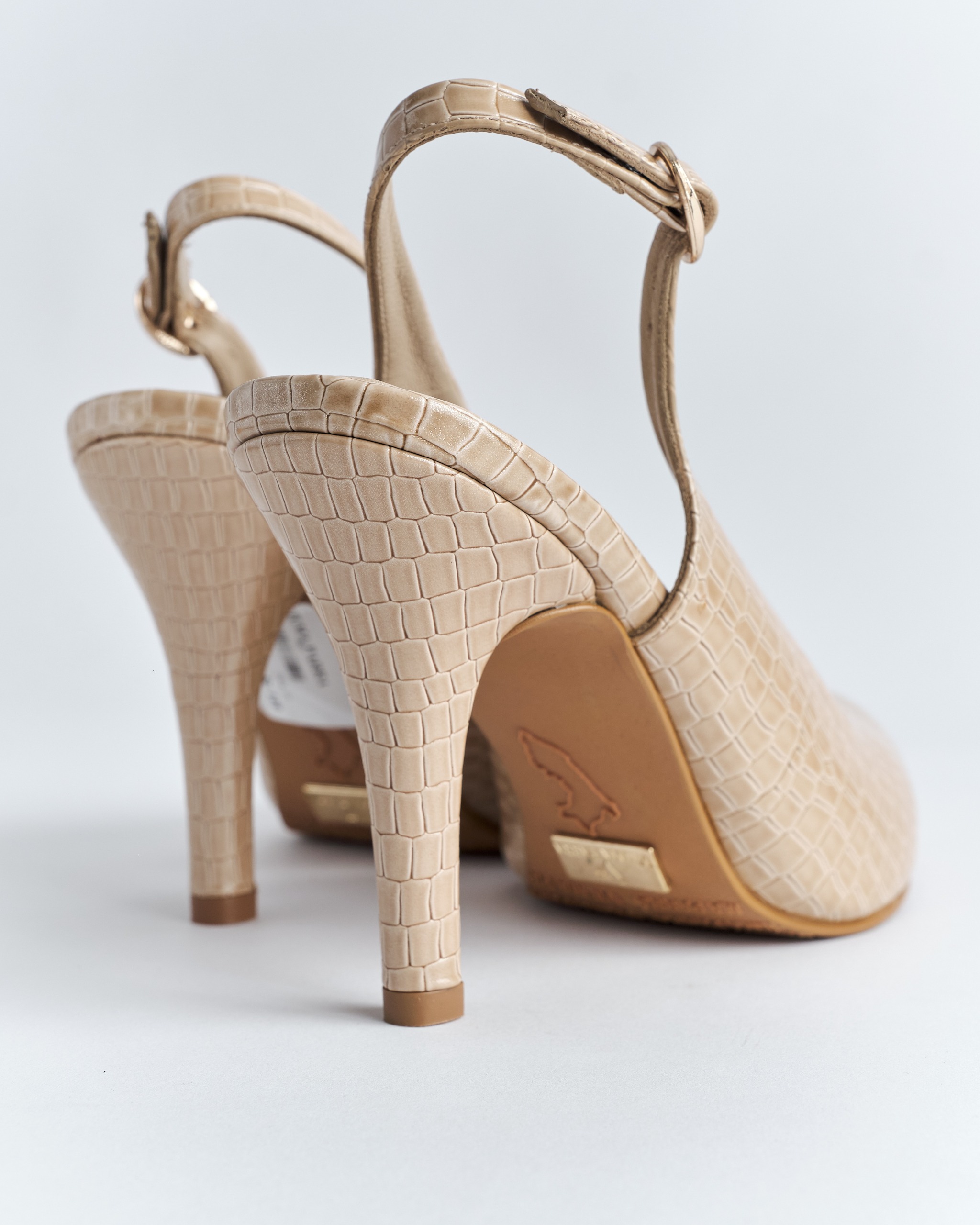 Zapato Slingback Croco de Tacón Alto - Imagen 8