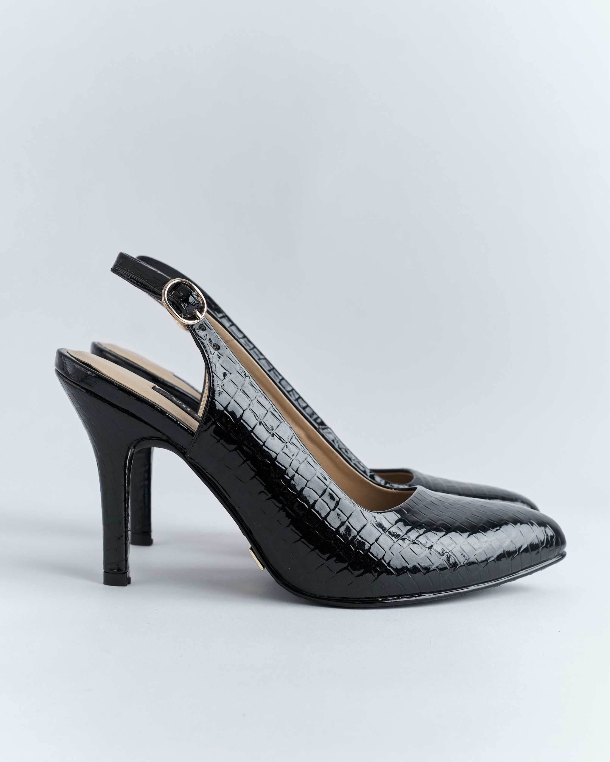 Zapato Slingback Croco de Tacón Alto - Imagen 10