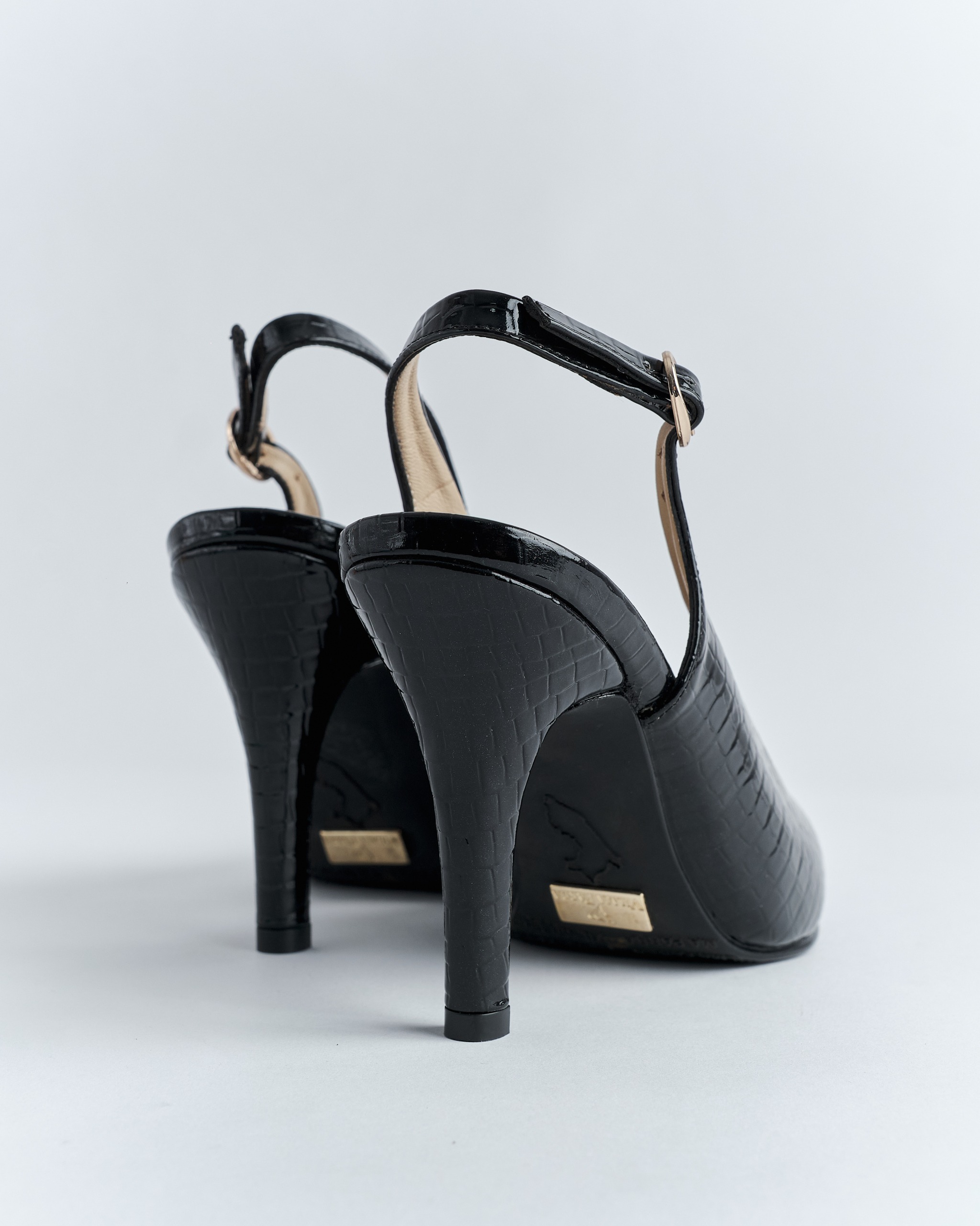 Zapato Slingback Croco de Tacón Alto - Imagen 11